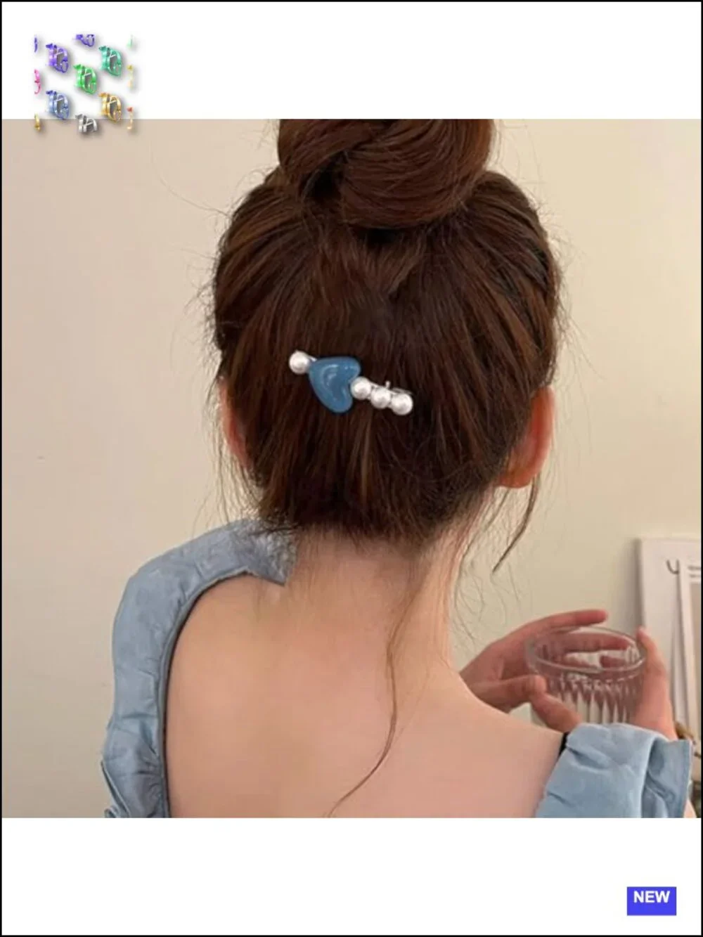 4pcs Pearl Heart Hair Clips Set - Classic Alligator Clip Hair Accessories